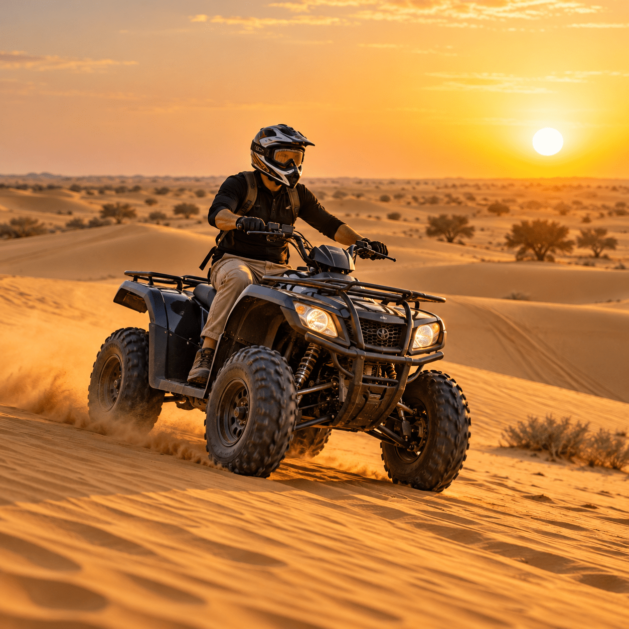 Quad bike (ATV) ride on Sam Sand Dunes, Jaisalmer