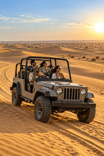 4x4 dune drive in the Thar Desert with Shree Desert Camp