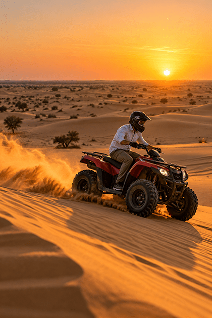 Quad bike (ATV) ride on Sam Sand Dunes, Jaisalmer