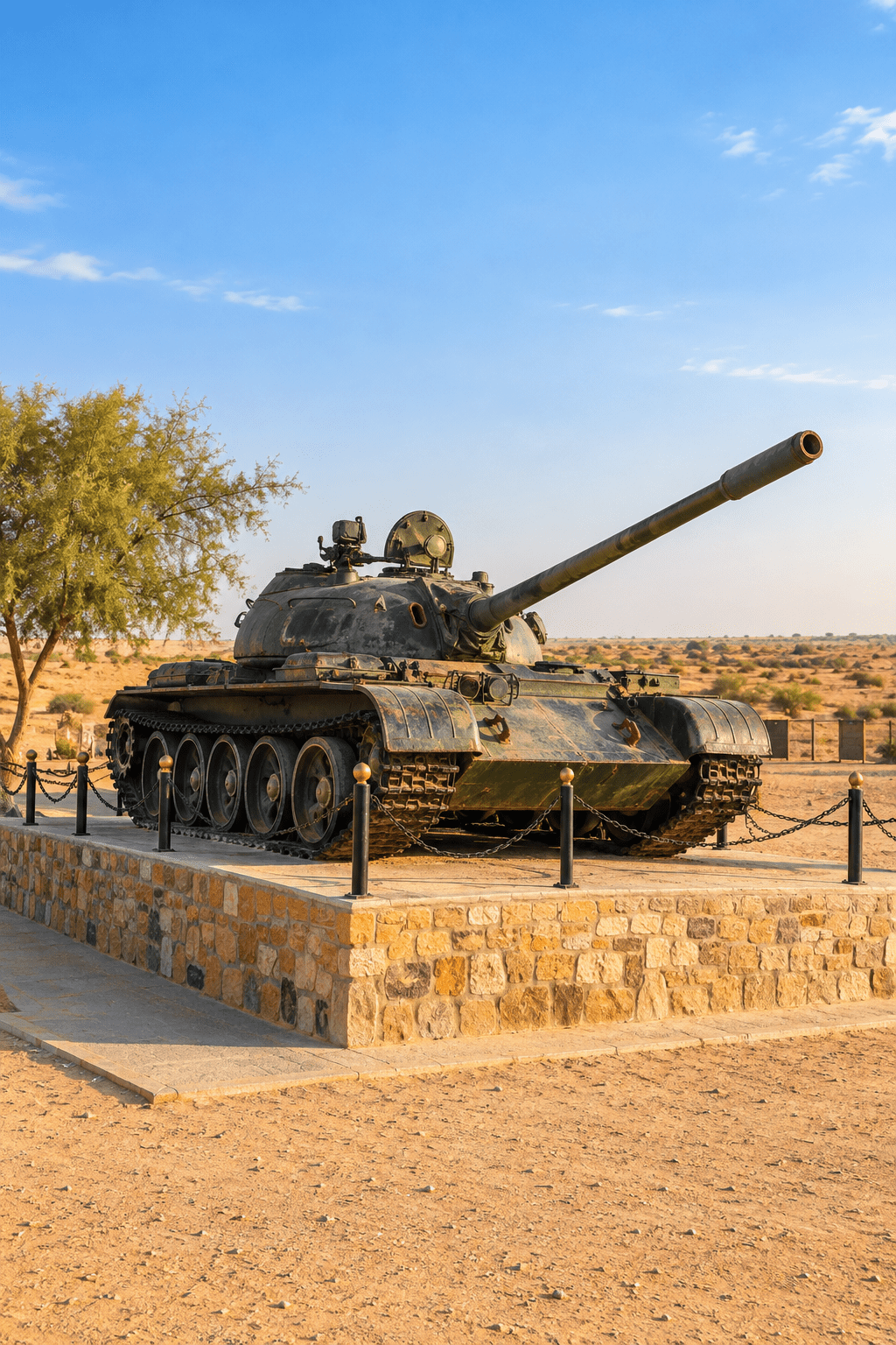 Longewala War Memorial with tanks, Jaisalmer