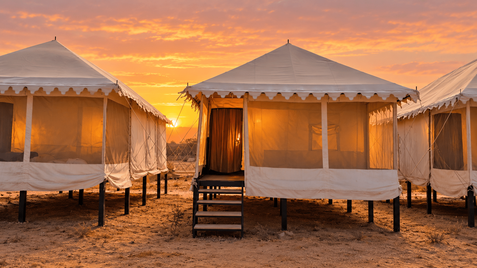 Deluxe Swiss Tent (non-AC) at Shree Desert Camp, Sam Sand Dunes, Jaisalmer, photo 3