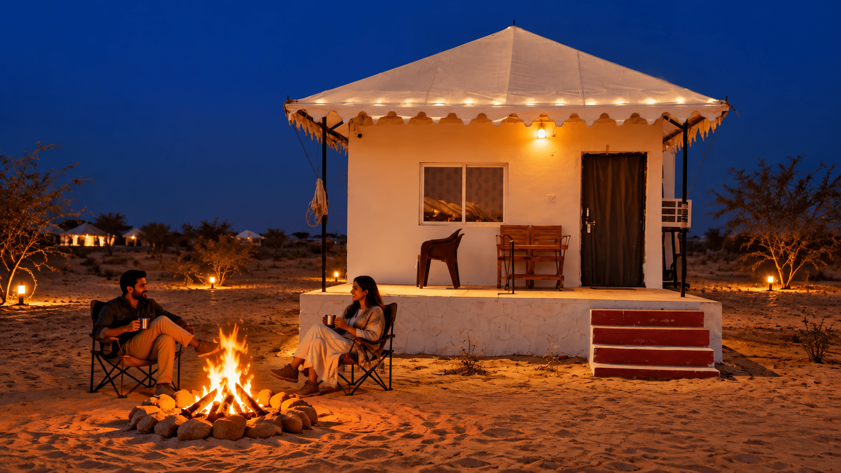 Deluxe Swiss Tent (non-AC) at Shree Desert Camp, Sam Sand Dunes, Jaisalmer, photo 4