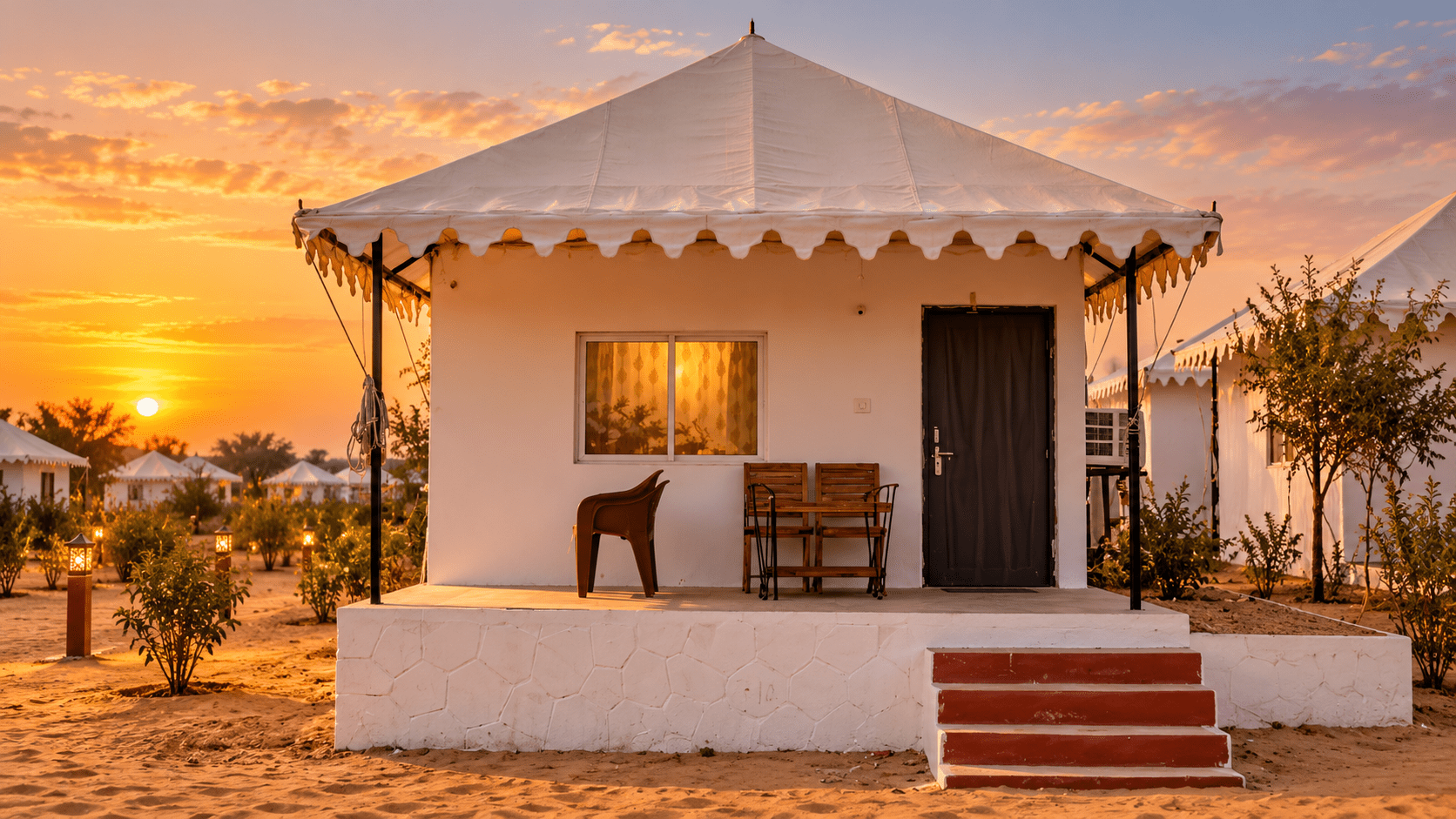 Grand Luxury Swiss Cottage with AC at Shree Desert Camp, Jaisalmer, photo 3